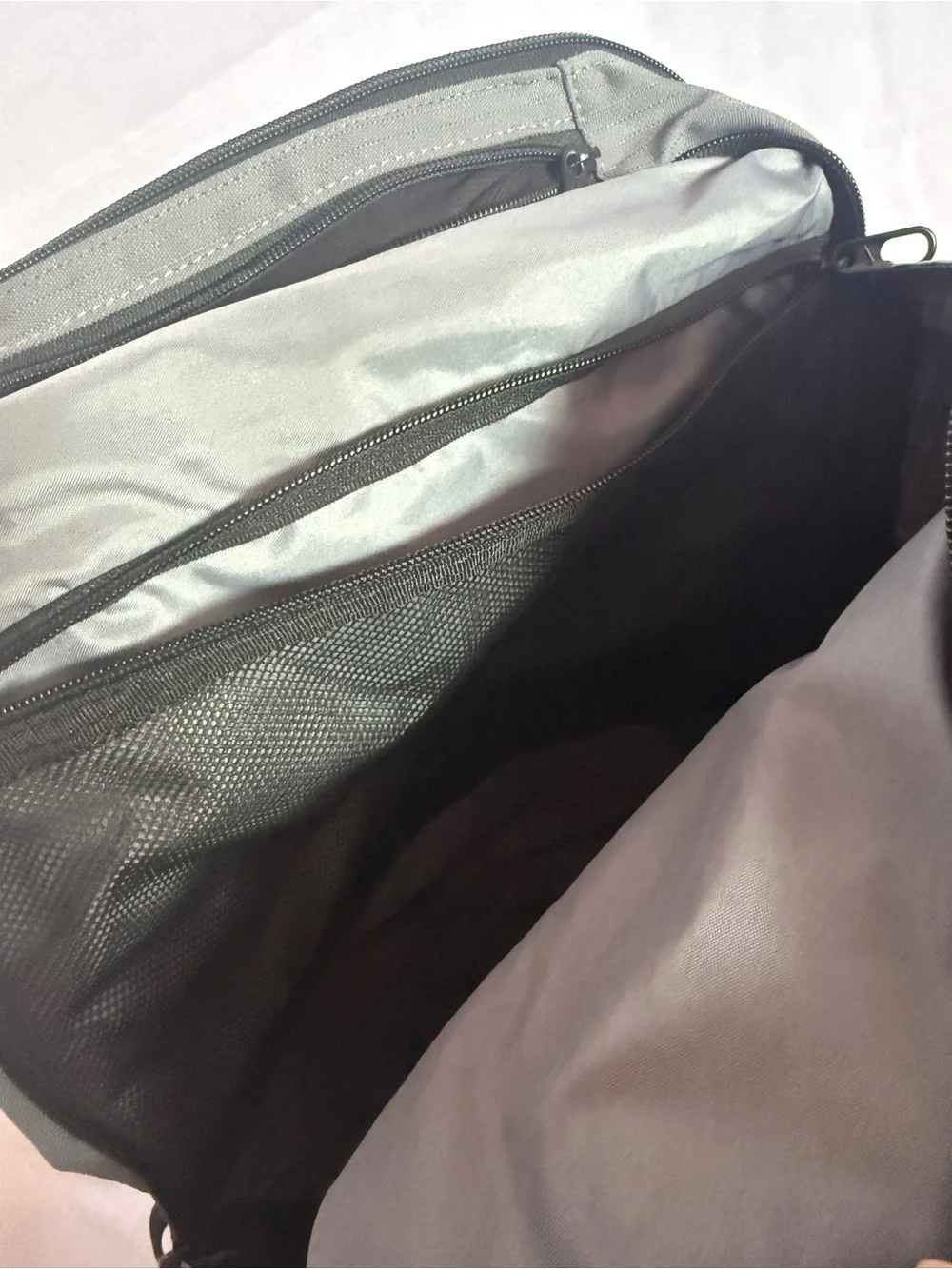 Nike Gray and Black Sport Backpack with Swoosh